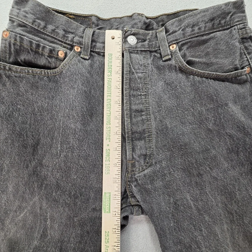 Vintage Levis 501 Jeans Mens Black Straight Button Fly USA Fits‎ 30x29
